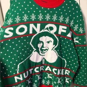 ELF Green and Red Crewneck Sweater